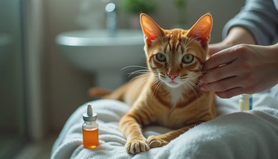 Night feeds on the bathroom floor Miso receiving syringe feeding during his first week of recovery from malnutrition and upper respiratory infection.
