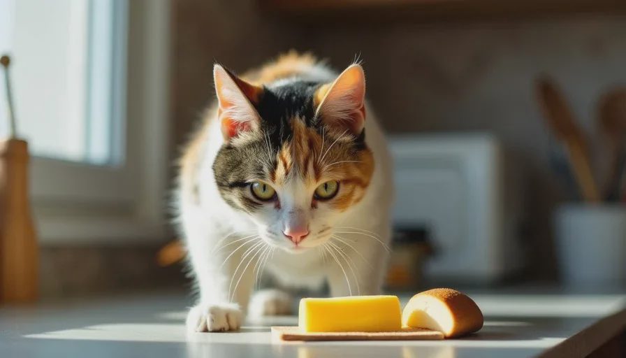 Dumpling conducting a close inspection of an unattended ingredient.