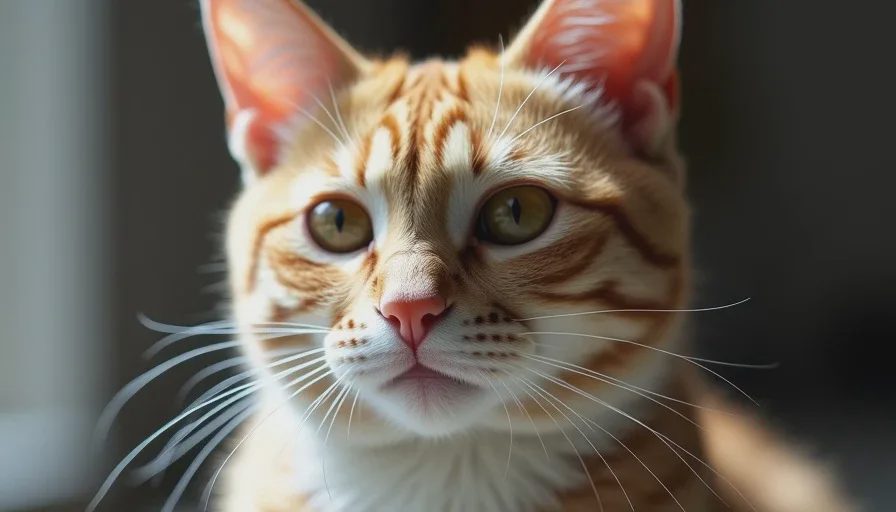 A cat offering a slow blink, one of the clearest signs of trust and comfort.
