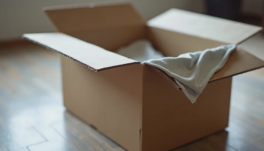 Instant ambush and rest station An open-sided cardboard hide with a soft fabric liner made from a recycled T-shirt.