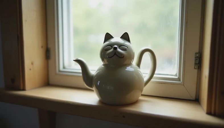 My Best Estate Sale Find: A Vintage Cat Teapot and a Story About Letting Go
