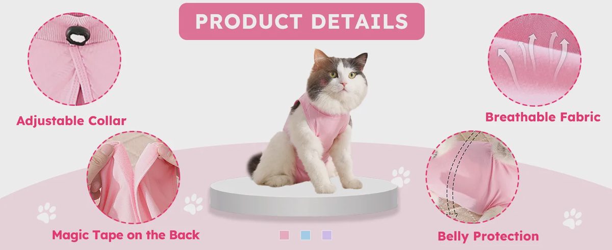 The Hpetppy Cat Recovery Suit has soft and breathable material.