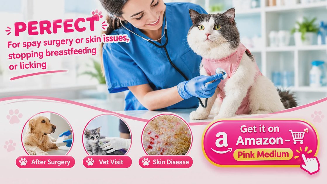 For spay surgery or skin issues,  stopping breastfeeding  or licking.